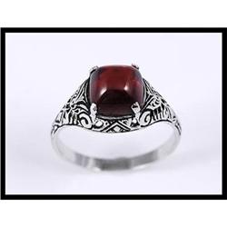 14K White Gold Garnet Ring #1517446