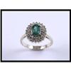 Image 1 : Superb 14K Yellow Gold Emerald and Diamond Ring#1517456