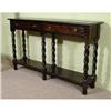 Image 1 : VICTORIAN BARLEY JACOBEAN LIBRARY SOFA TABLE #1517856