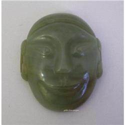 Vintage Chinese Old Jade Face Mask Ornament  #1517875