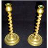 Image 1 : Pair of Antique English Brass Candle Sticks #1517937