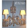 Image 1 : Pair of two light crystal Bohemia sconces #1528260