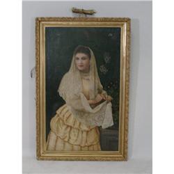 Alice Robinson, Lady with Lace Mantilla, Oil #1528639