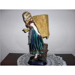 Majolica Statue Hugo Lonitz c1865 #1528720
