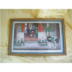 PAIR of CHINESE EXPORT  19TH C. ALBUM PAINTINGS#1528755