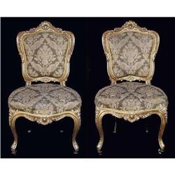 Pair of Rococo Gilt Chairs #1528788