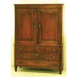 228 19th Century Oak Linen Press From France #1528813