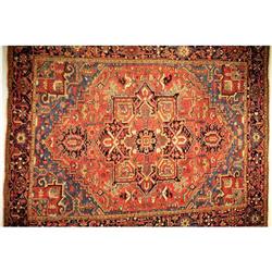 HD 603 Antique Persian Heriz Rug #1528827