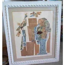 Abstract Art  Paper Collage Signed  E.Reindel #1528880