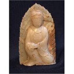 Tang period jade carving featuring Guan Yin #1528890