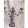Image 1 : French figural spelter table lamp by Caise #1528927