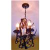 Image 1 : Antique Wrought-Iron Chandelier #1529197