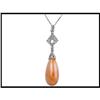 Image 1 : CORAL AND DIAMOND PENDANT WAS $750 #1540222
