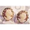 Image 1 : QUALITY GOLD CAMEO EARRINGS #1540259
