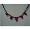 Image 1 : 10k Ruby Briolets & Spinel Ruby Bead Necklace  #1540264