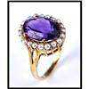 Image 1 : 14K Yellow Gold Amethyst Pearl Ring #1540561