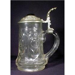 Antique Beer Stein Glass Dated 1884 #1540751