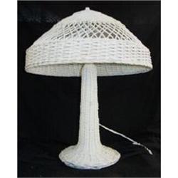 Lamp Table Wicker Shade, Body Early 1900s  #1540757
