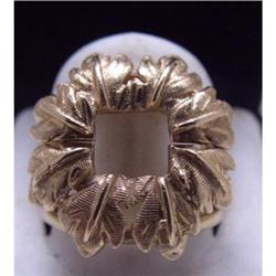 Estate Gold Leaf Ring Guard 14kt yellow setting#1540769