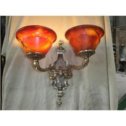A pair of alabaster and bronze sconces #1540787