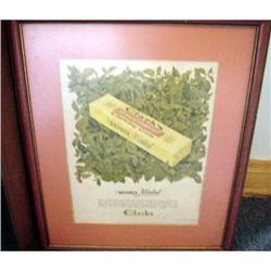 Clark's Gum Ad 1947 Framed Size 16  W x 19  #1558302