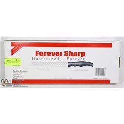 NEW FOREVER SHARP KNIFE SET- 3 LONG, 1 FILET,