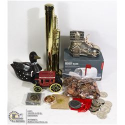 VINTAGE ITEMS 5 COIN BANKS DUCK