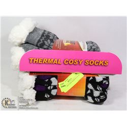 2PK LADIES COZY SLIPPER SOCKS
