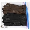 Image 1 : 2PK LADIES LEATHER GLOVES LARGE