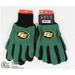 TWO PAIRS OF EDMONTON ESKIMO TEAM GLOVES