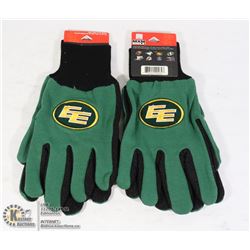 TWO PAIRS OF EDMONTON ESKIMO TEAM GLOVES