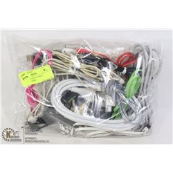 LARGE BAG WITH 22 APPLE CHARGER CORDS