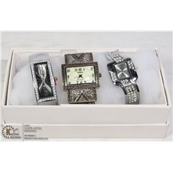 SET OF 3 NEW QUALITY FASHION WATCHES