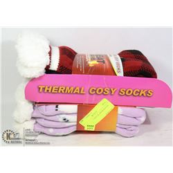 2PK LADIES COZY SLIPPER SOCKS