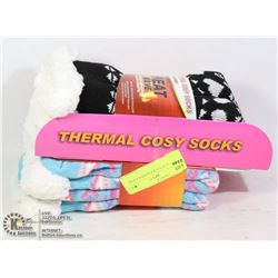 2PK LADIES COZY SLIPPER SOCKS