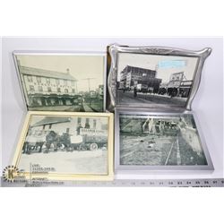 BOX WITH 4 FRAMED PICTURES
