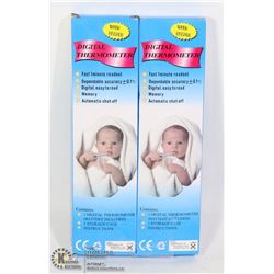 TWO DIGITAL THERMOMETERS (BATTERIES INCLUDED)