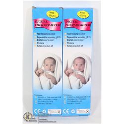 TWO DIGITAL THERMOMETERS (BATTERIES INCLUDED)