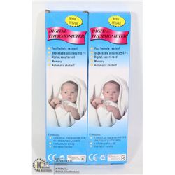 TWO DIGITAL THERMOMETERS (BATTERIES INCLUDED)