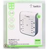 Image 1 : BELKIN 6 OUTLET + 2 USB SURGE PLUS WALL MOUNT