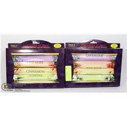 TWO 6 PACKS OF ASSORTED INCENSE STICKS