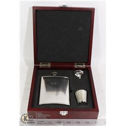 ROSEWOOD BOX WITH NEW STAINLESS STEEL