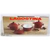 Image 1 : NEW LAGOSTINA 3 PC MINI STONEWARE CASSEROLE DISHES