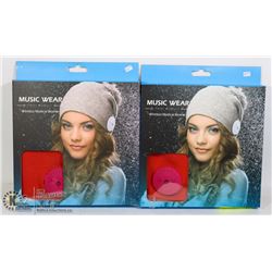 LOT OF 2 MUSIC GEAR WIRELESS MUSICAL BEANIE