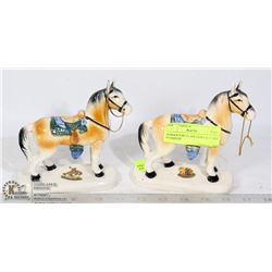 HORSES PORCELAIN PAIR CALGARY STAMPEDE