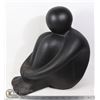 Image 1 : LARGE BLACK CERAMIC SEATED PERSON