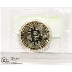 GOLD PLATED BITCOIN IN ACRYLIC CASE
