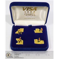 1992 VISA 4PC OLYMPIC PIN SET IN CASE