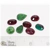 Image 1 : #107-RUBY/EMERALD GEMSTONES 63.10ct