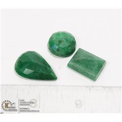 #111-GREEN EMERALD GEMSTONES 64.95ct